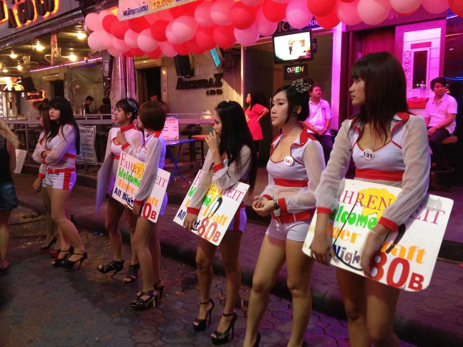 Pattaya-A panoramic view of the nightlife in Pattaya, Thailand's red light district and prices