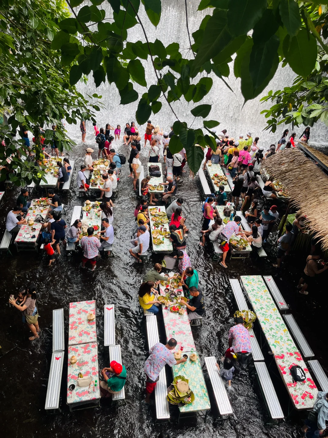 Manila/Luzon-Tour around Manila, Villa Escudero Waterfalls Restaurant, ride a buffalo cart and watch a show