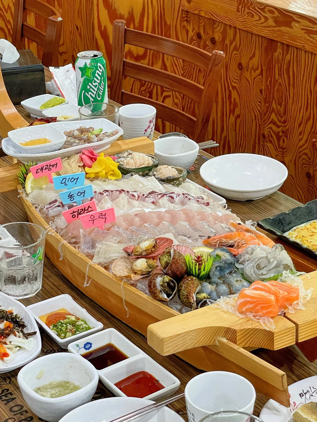 Seoul-『바다횟집』Sea Sashimi Restaurant，The cheapest and largest sashimi shop I’ve ever eaten at