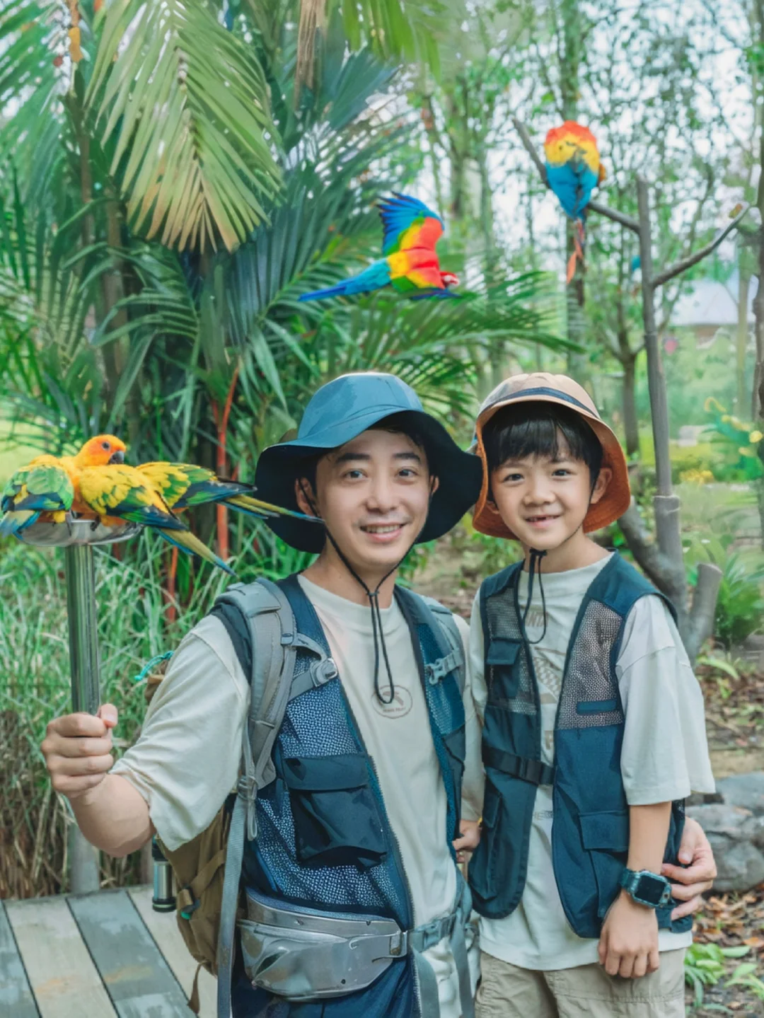 Singapore-Singapore Bird Park, including rainforest, wetlands, rice fields, eucalyptus forests and other environments