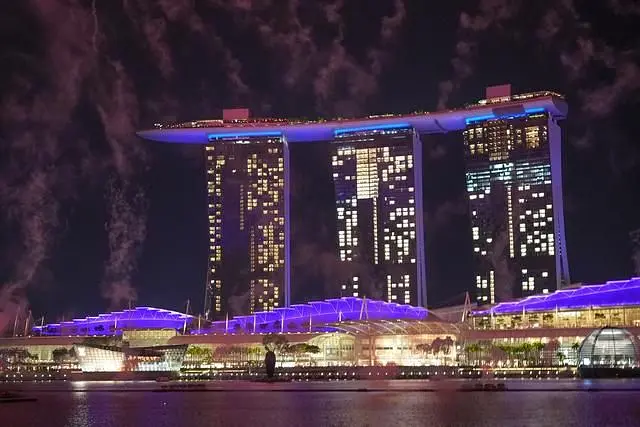 Singapore-Singapore Marina Bay Sands Hotel, stunning rooftop infinity pool