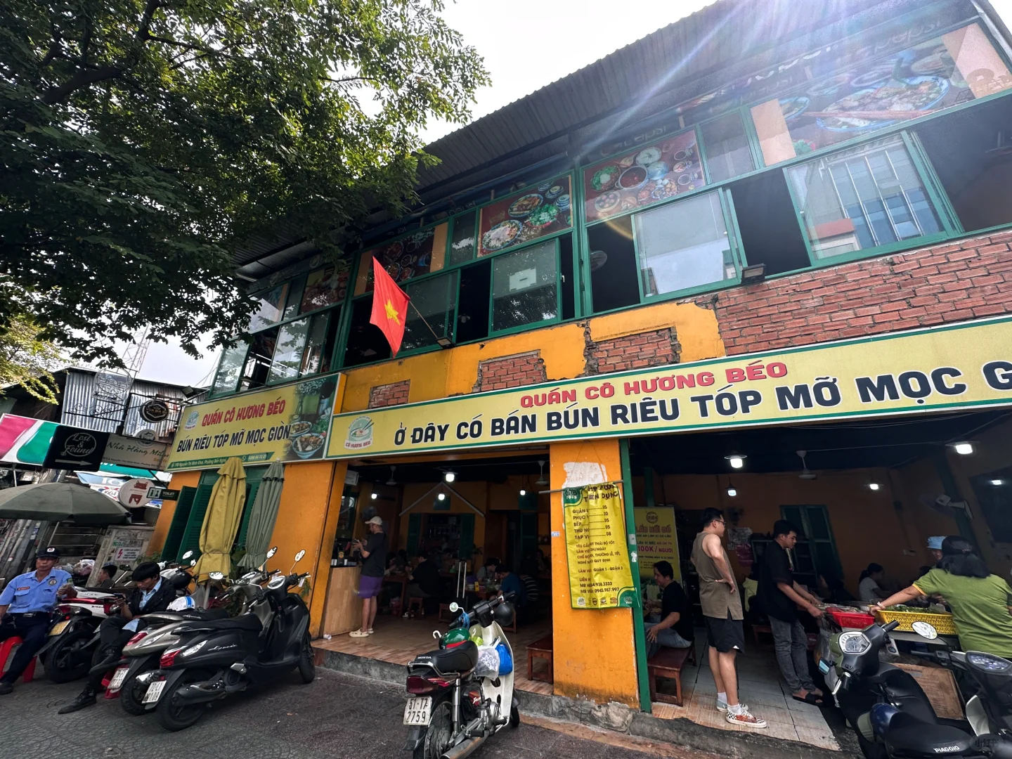 Ho Chi Minh-You can never go wrong with a restaurant full of locals at Bún Riêu Cô Hương Béo