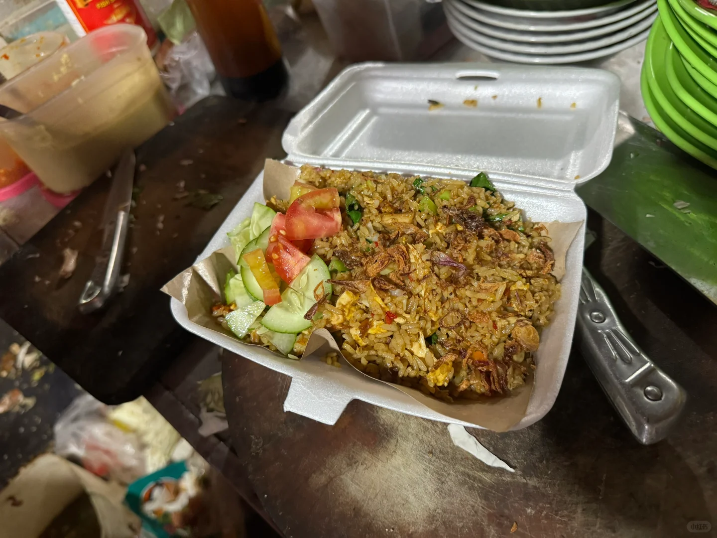 Jakarta-Eat street food in Raya Mangga Besar in Jakarta, including durian fried rice and mangosteen