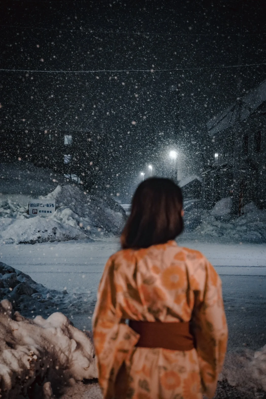 Sapporo/Hokkaido-Jozankei Onsen Yurakusoan Hotel (定山溪悠楽草庵) , soaking in the hot springs in the heavy snow