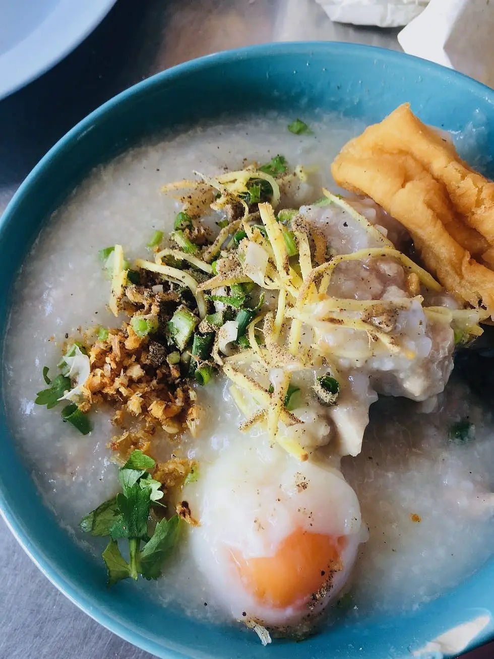 Krabi-I had a Chinese breakfast on the streets of Krabi, Thailand