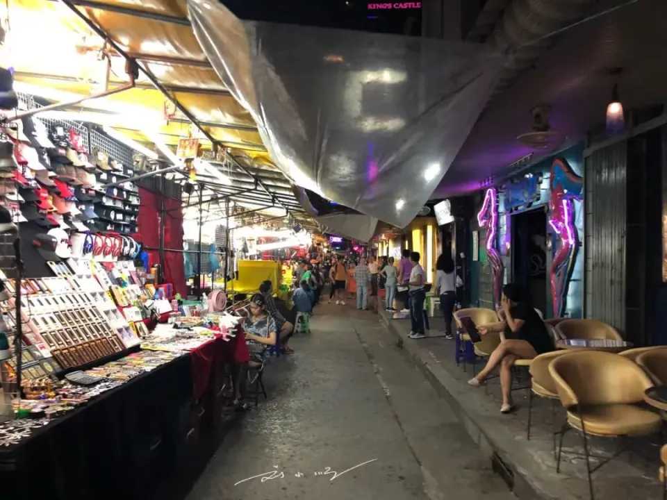 Bangkok-Bangkok, Thailand, half is a night market, half is a nightclub with pornographic performances