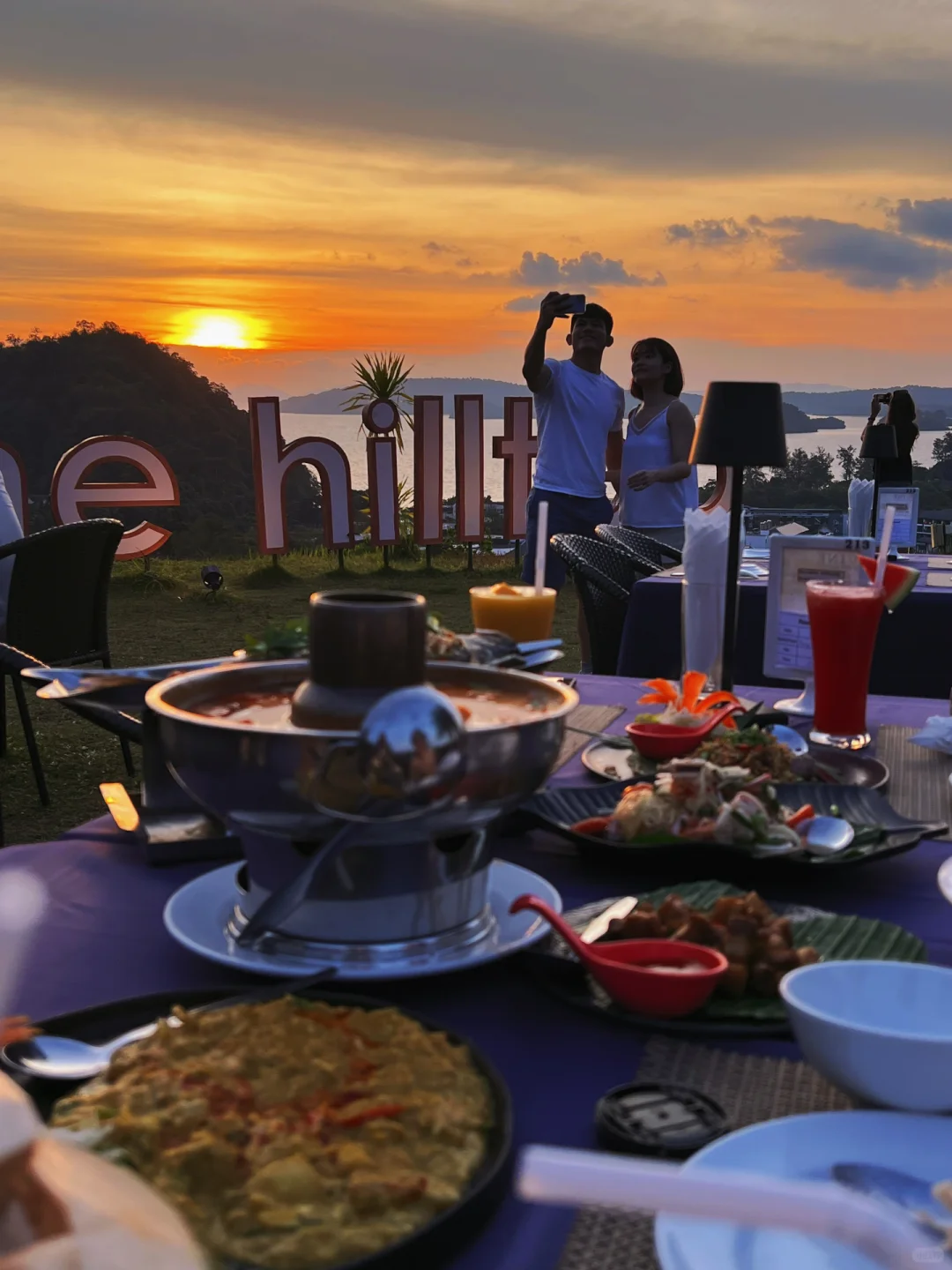 Krabi-A must-visit sunset restaurant on the top of the mountain in Krabi🍴the hilltop⛰️