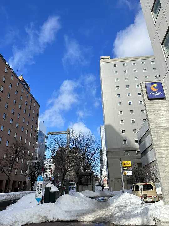 Sapporo/Hokkaido-Sapporo TV Tower, sunny after snow, strolling on the streets of Sapporo