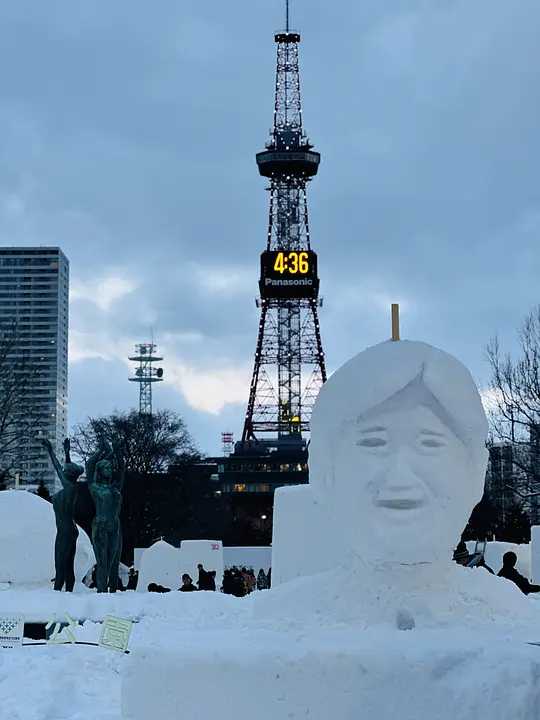 Sapporo/Hokkaido-Sapporo TV Tower, sunny after snow, strolling on the streets of Sapporo