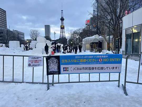 Sapporo/Hokkaido-Sapporo TV Tower, sunny after snow, strolling on the streets of Sapporo