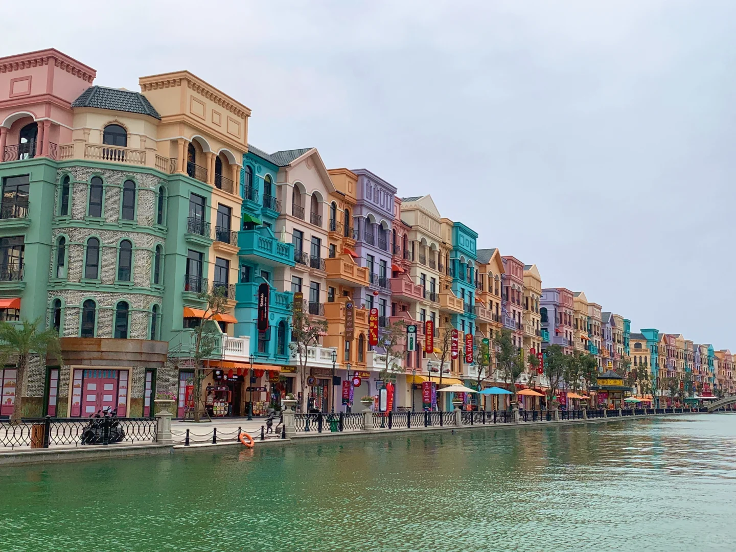 Hanoi-Check out the lesser-known Hanoi Venice, with colorful houses on the roadside