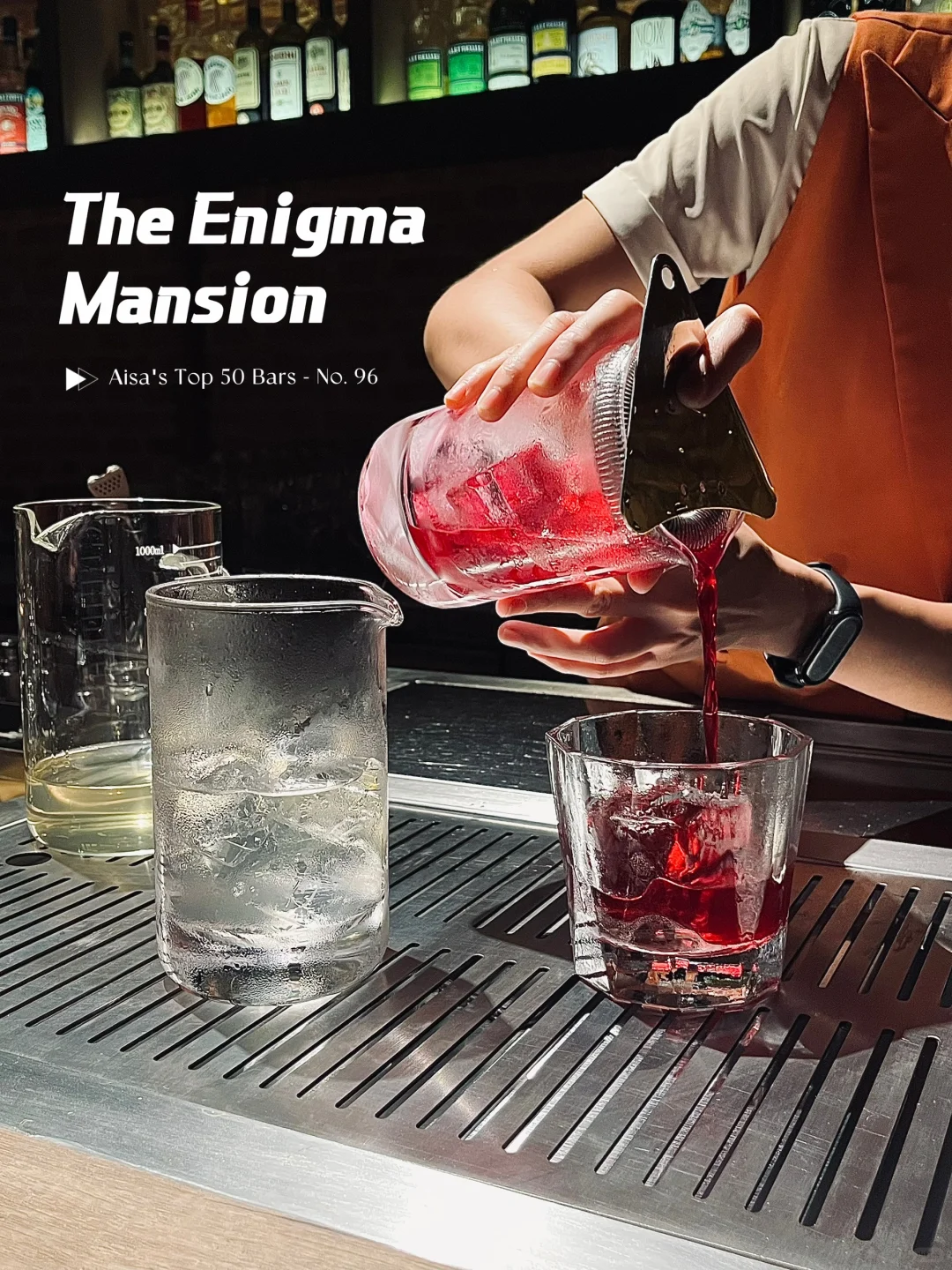 Ho Chi Minh-The Enigma Mansion bar, when serving the drinks, they also explained the story of each cocktail to us.