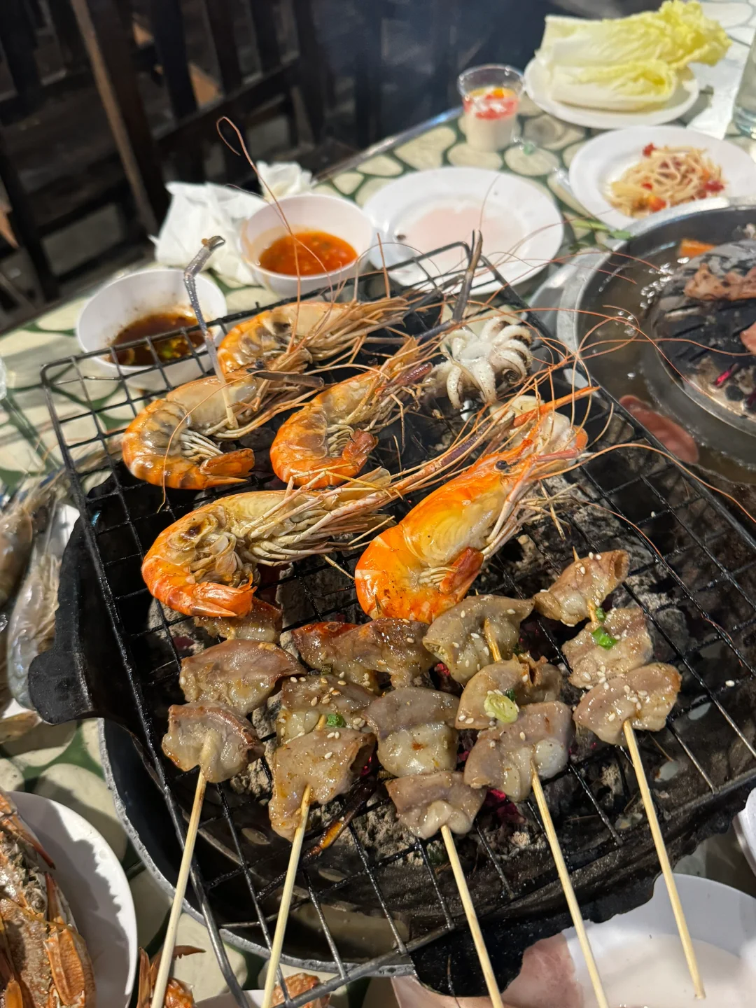 Chiang Mai-Anda grilled pork & seafood Chiang Mai，10 yuan per person to eat until you are full