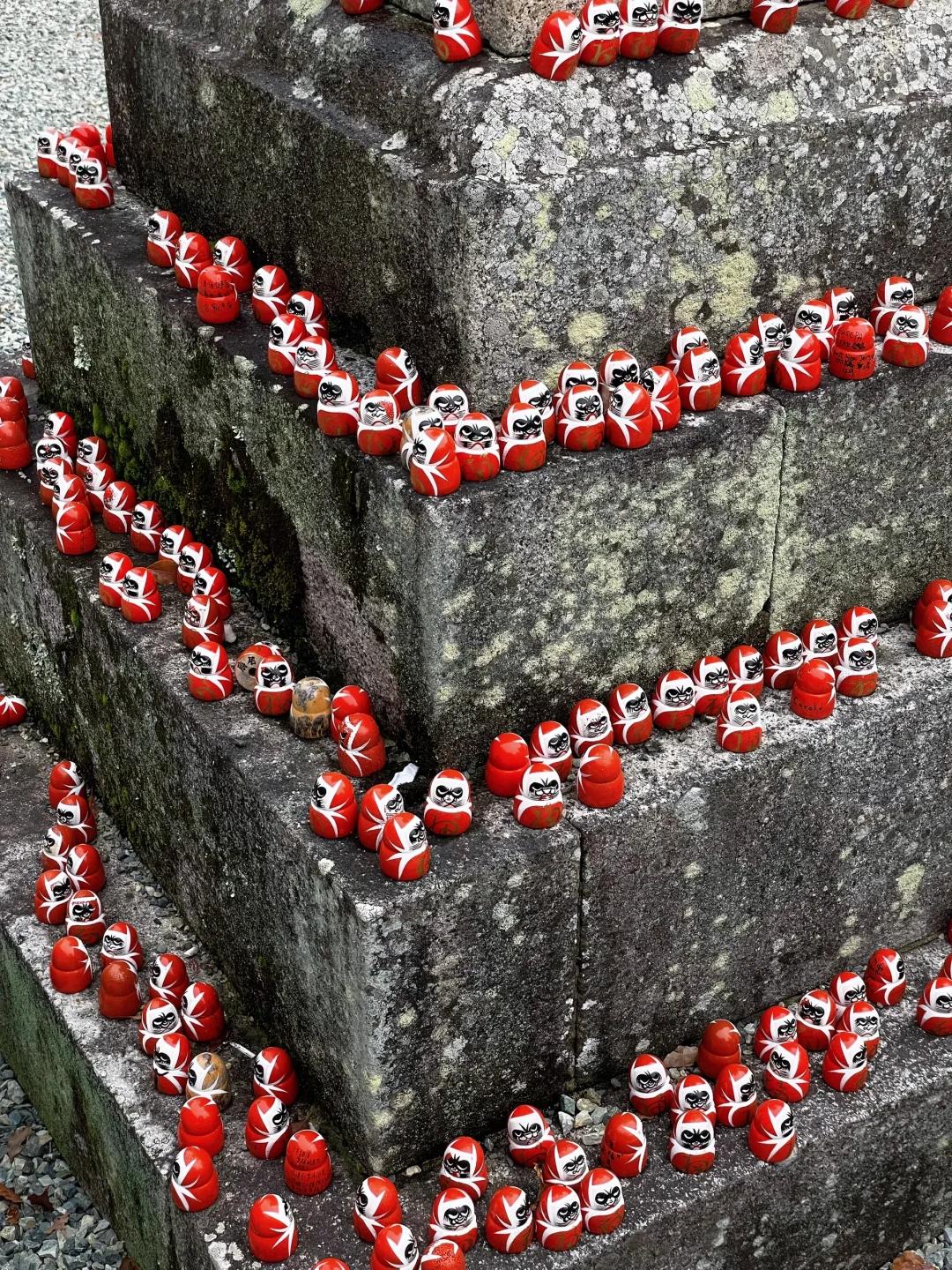 Osaka-Katsuoji Temple in Osaka, Daruma dolls are everywhere and very cute