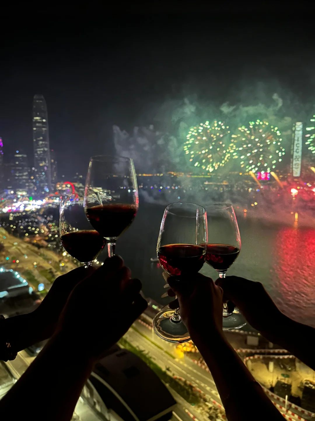 Hong kong-Hong Kong Grand Hyatt New Year's Eve Fireworks Room Experience. Service, location, and view are all great