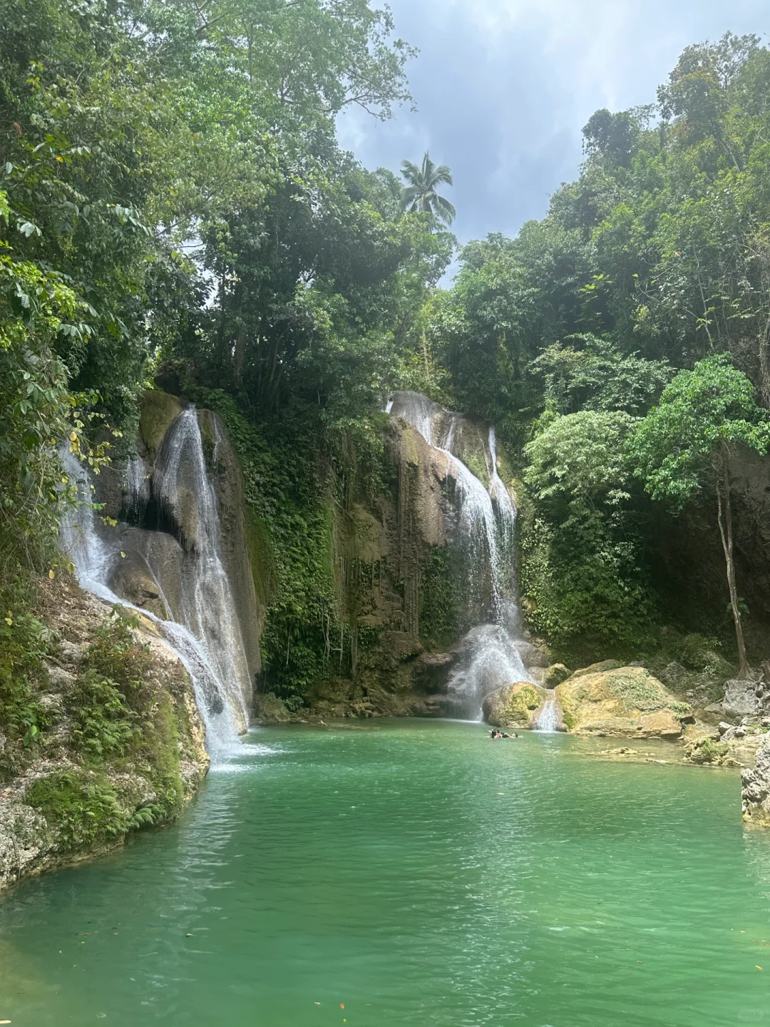 Clark/Angel City-Pahangog Falls in Bohol, the water is very clear and there are two diving spots