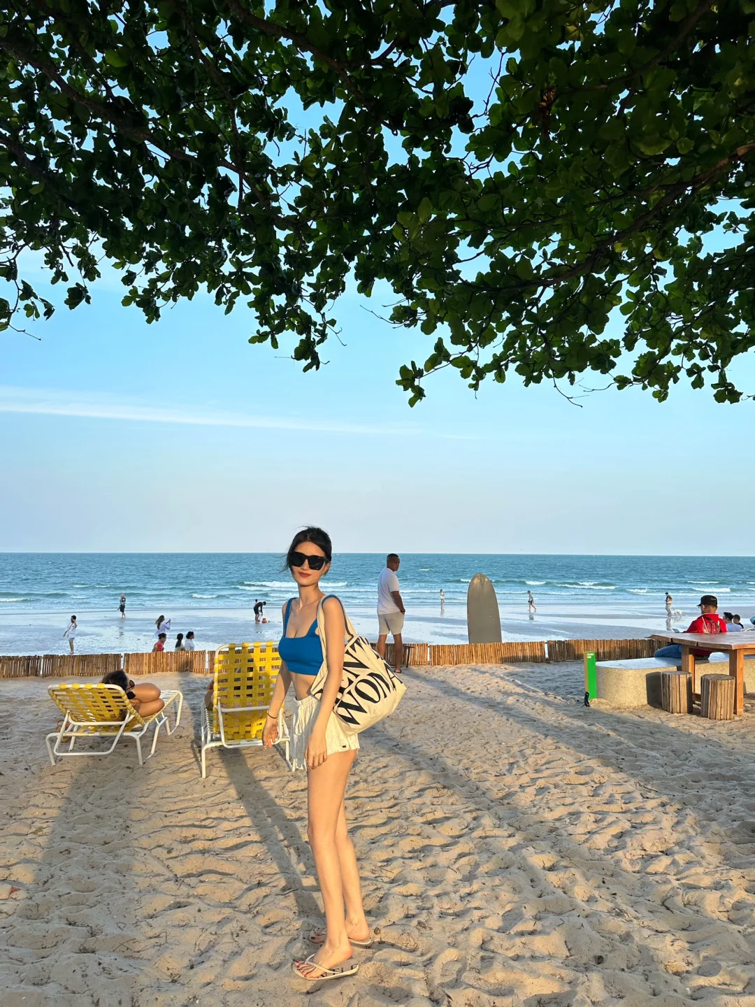 Hua Hin-The Standard, Hua Hin🏨, decorated in lemon yellow, with parasols and beach chairs