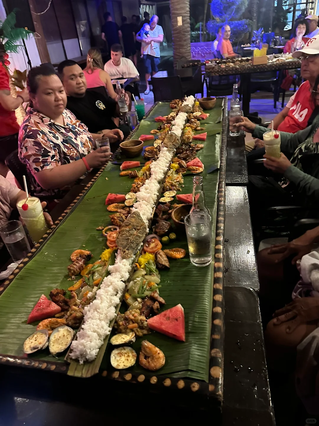 Boracay-Red Coconut Restaurant in Boracay, with live fire performances at night