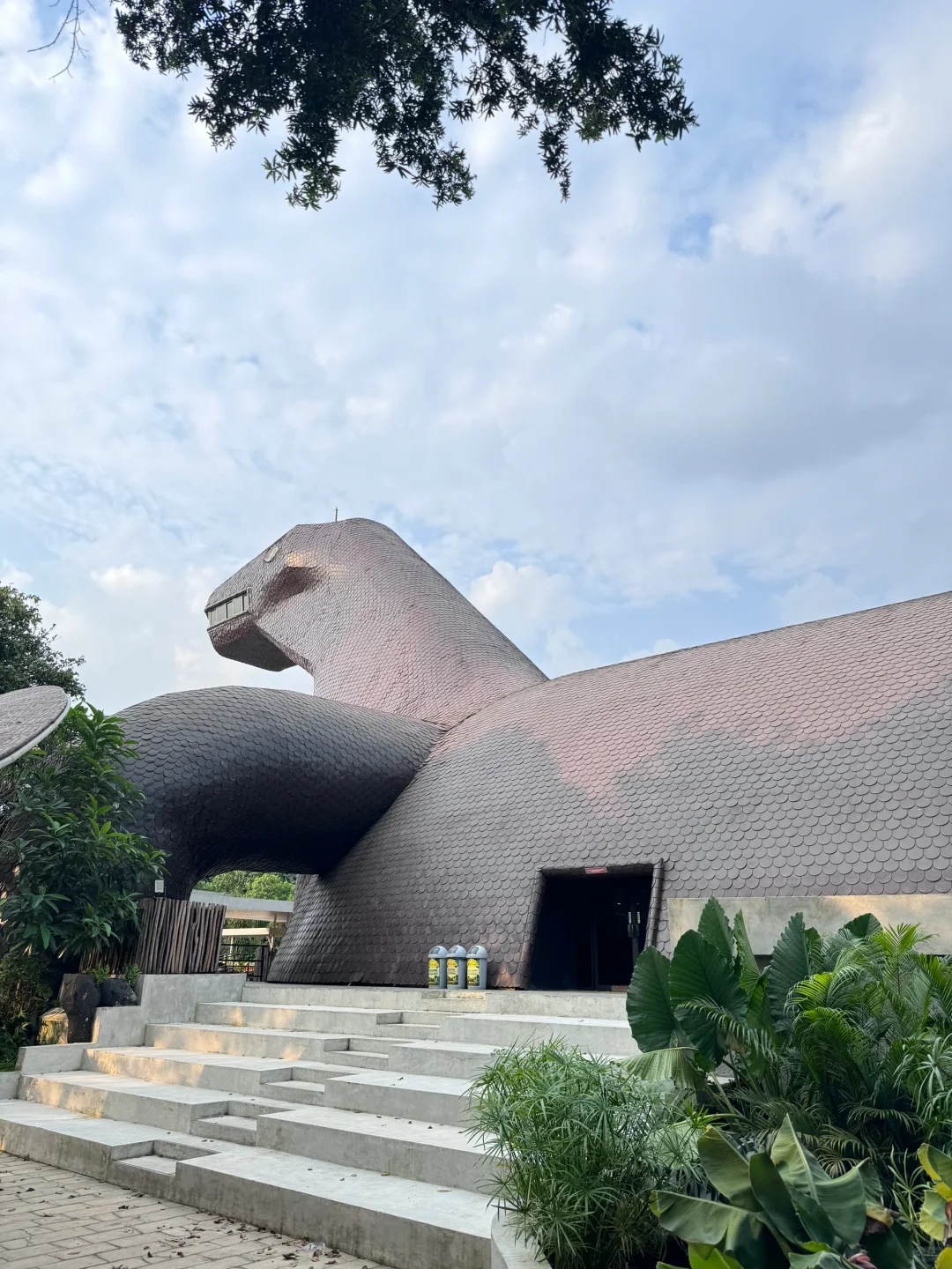 Jakarta-Komodo Dragon Museum in Miniature Park, Jakarta, exterior view of Komodo Dragon building