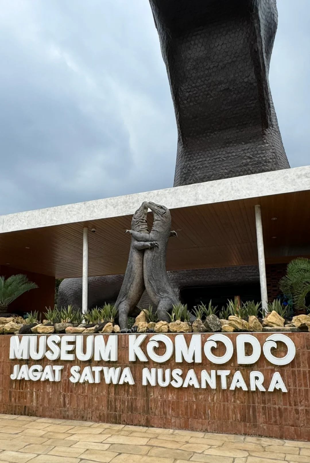 Jakarta-Komodo Dragon Museum in Miniature Park, Jakarta, exterior view of Komodo Dragon building