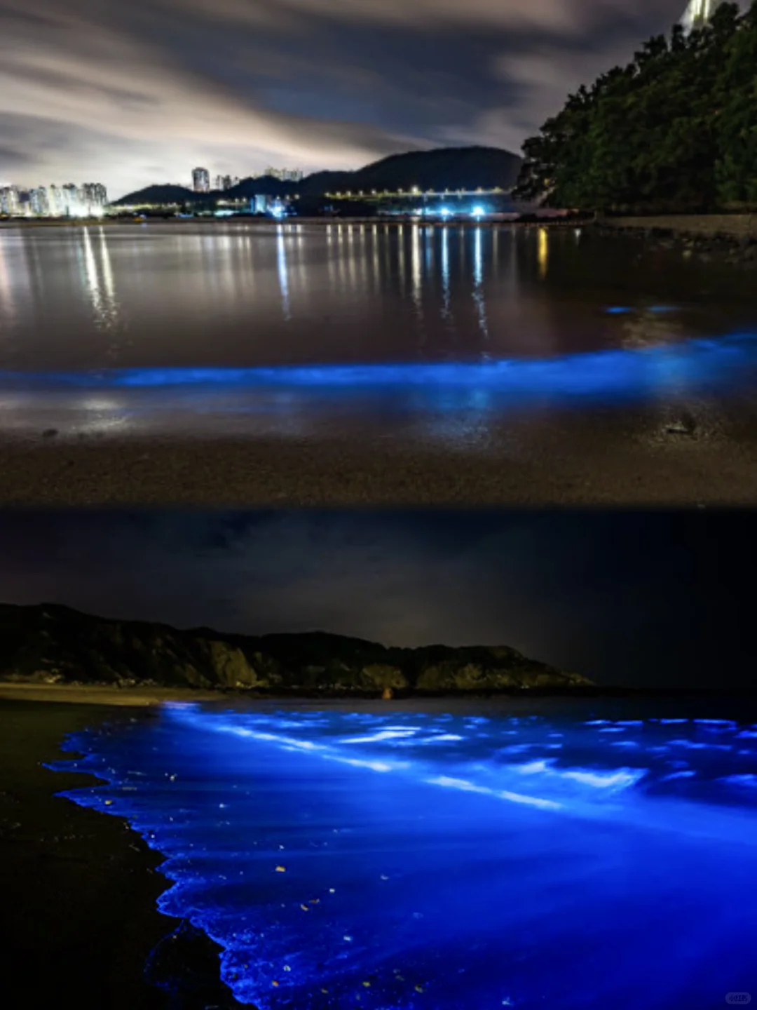 Hong kong-Hong Kong Ting Kau Beach💧, see the luminous blue tears of the sea