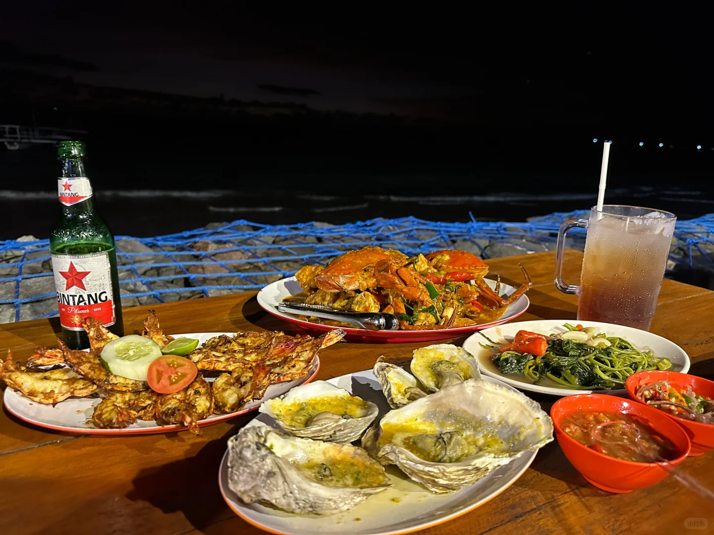 Bali-Warung happy gen seafood restaurant, the best seafood food stall in Bali