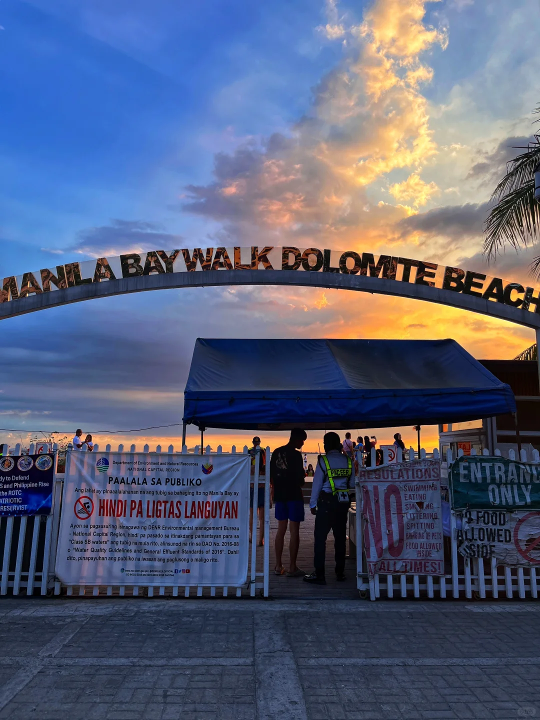 Manila/Luzon-Manila Baywalk Dolomite Beach, beautiful sea sunset scenery