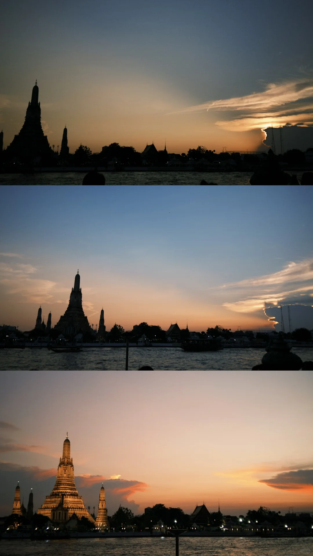 Bangkok-Watch the sunset over the Chao Phraya River from the Grand Palace