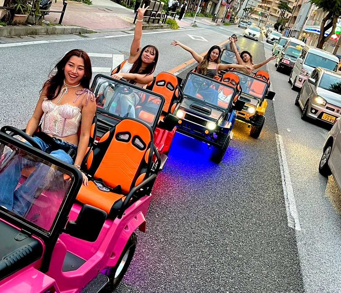 Okinawa-Driving a mini jeep on public roads in Okinawa is fun and exciting