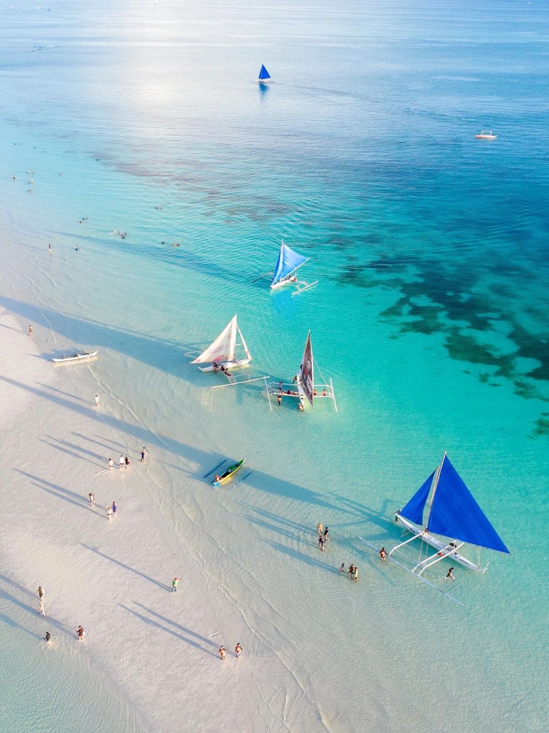 Boracay-The most beautiful island, Boracay, with glass-like colorful waters and white and fine beaches