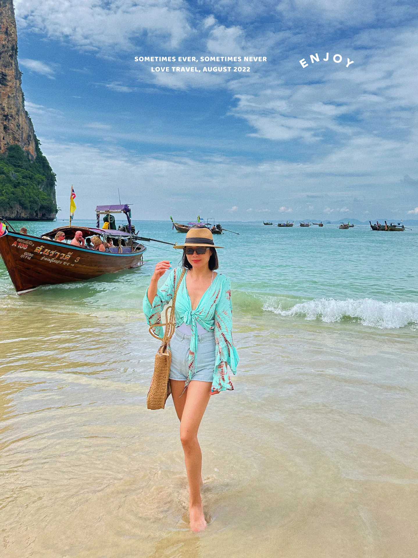 Krabi-Railay Beach in Krabi, Thailand🥳, the closest resort beach to the center of Ao Nang