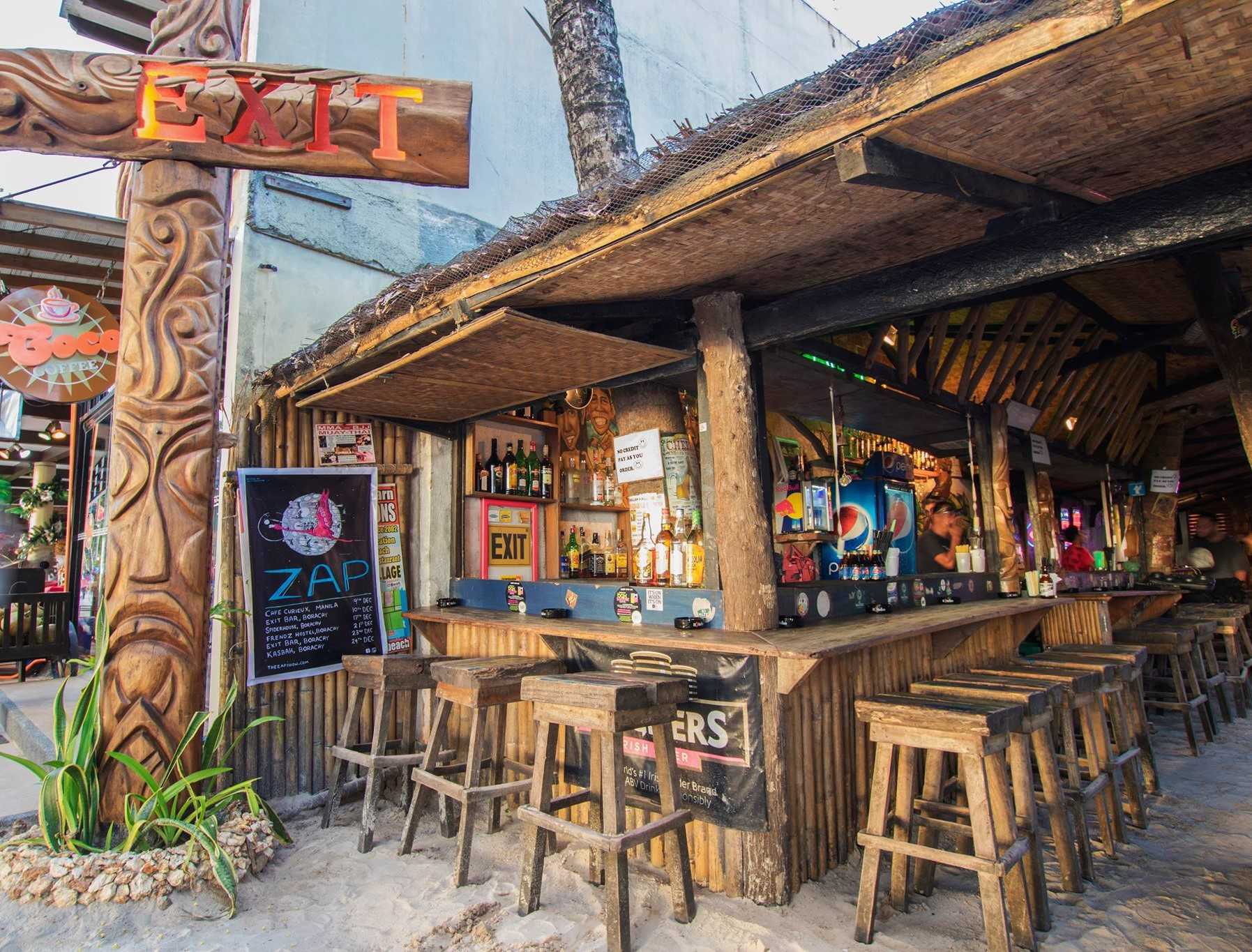 Boracay-Exit Bar nightclub located on Boracay Beach 2 is a place to relax, drink, sing and dance