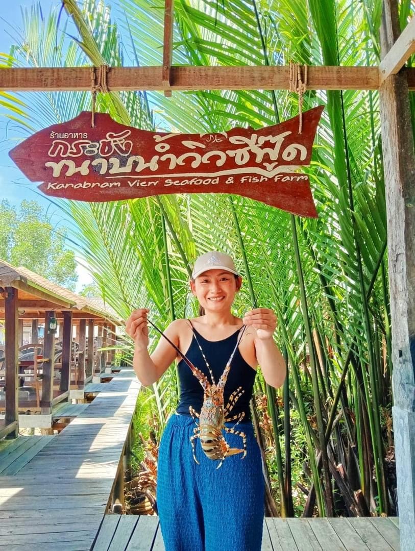 Krabi-Kanabnam view? seafood restaurant hidden in the mangroves in Krabi, Thailand