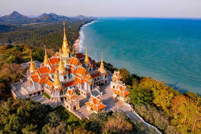 Bangkok-Chedi Phakdi Prachak, Prachuap Khiri Khan, Thailand, a tranquil spiritual atmosphere