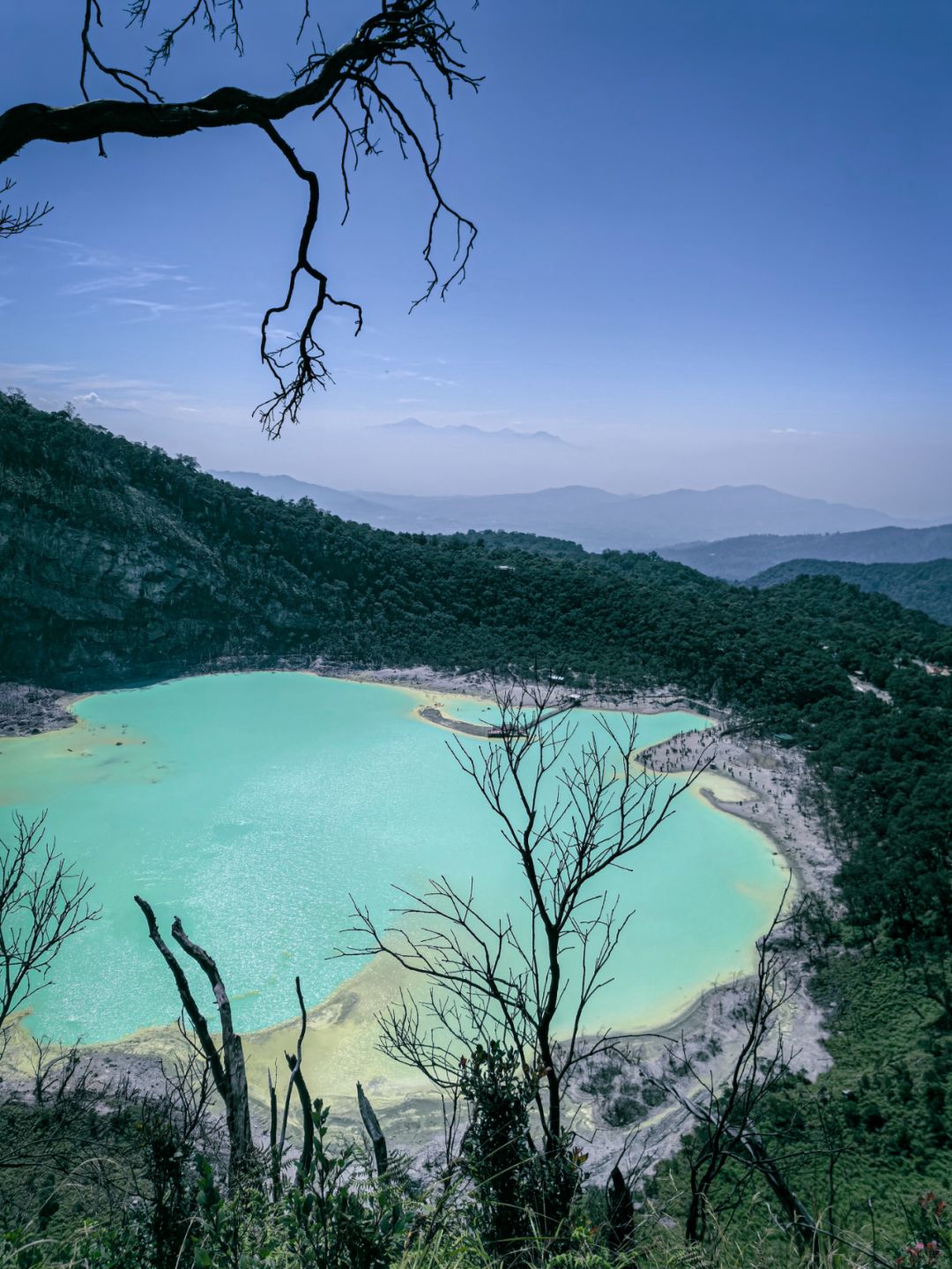 Jakarta-Parkiran Atas Kawah Putilh volcano, Bandung, Indonesia, tropical rainforest hiking