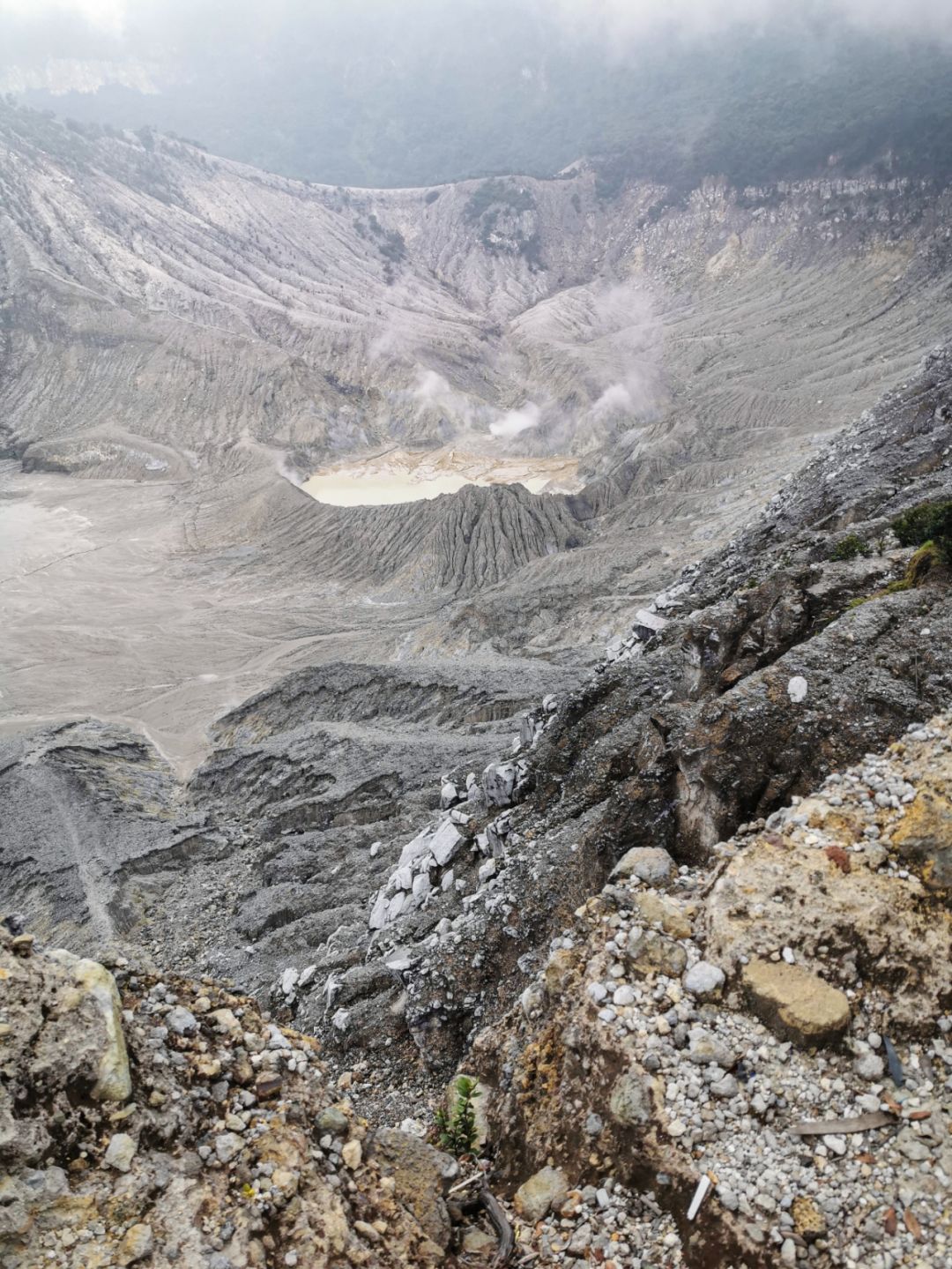 Jakarta-Parkiran Atas Kawah Putilh volcano, Bandung, Indonesia, tropical rainforest hiking