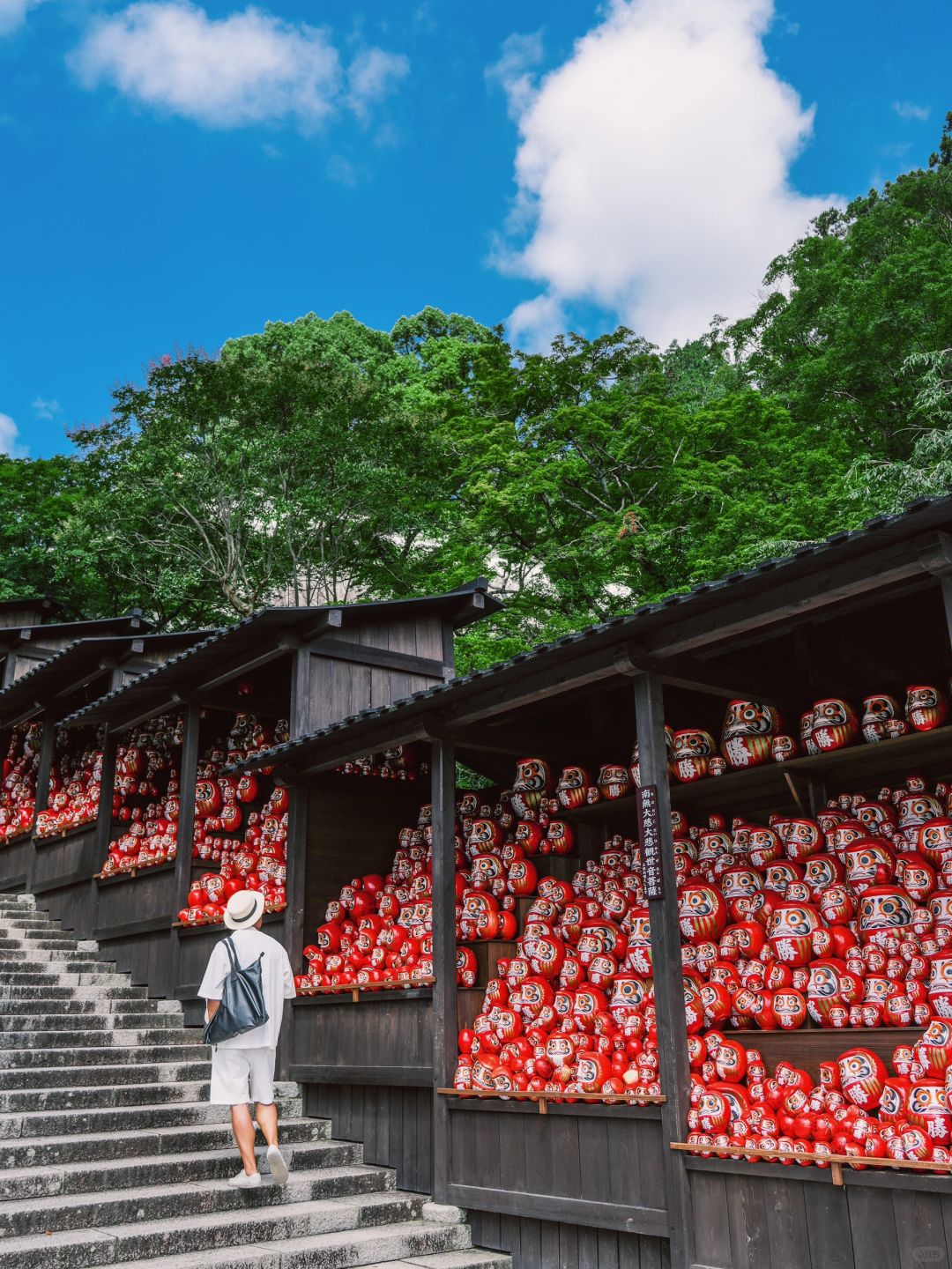 Osaka-Katsuoji Temple in Osaka, where there are countless Darumas everywhere in the temple