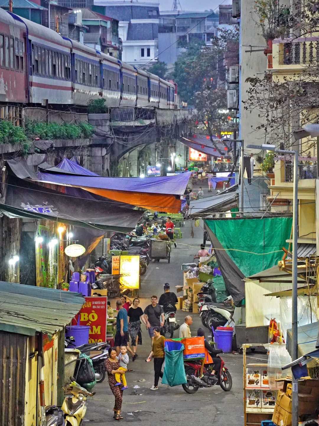 Hanoi-Railway Cafe Street, Long Bien Railway Station and Hanoi Old Quarter. 9 must-see attractions in Hanoi