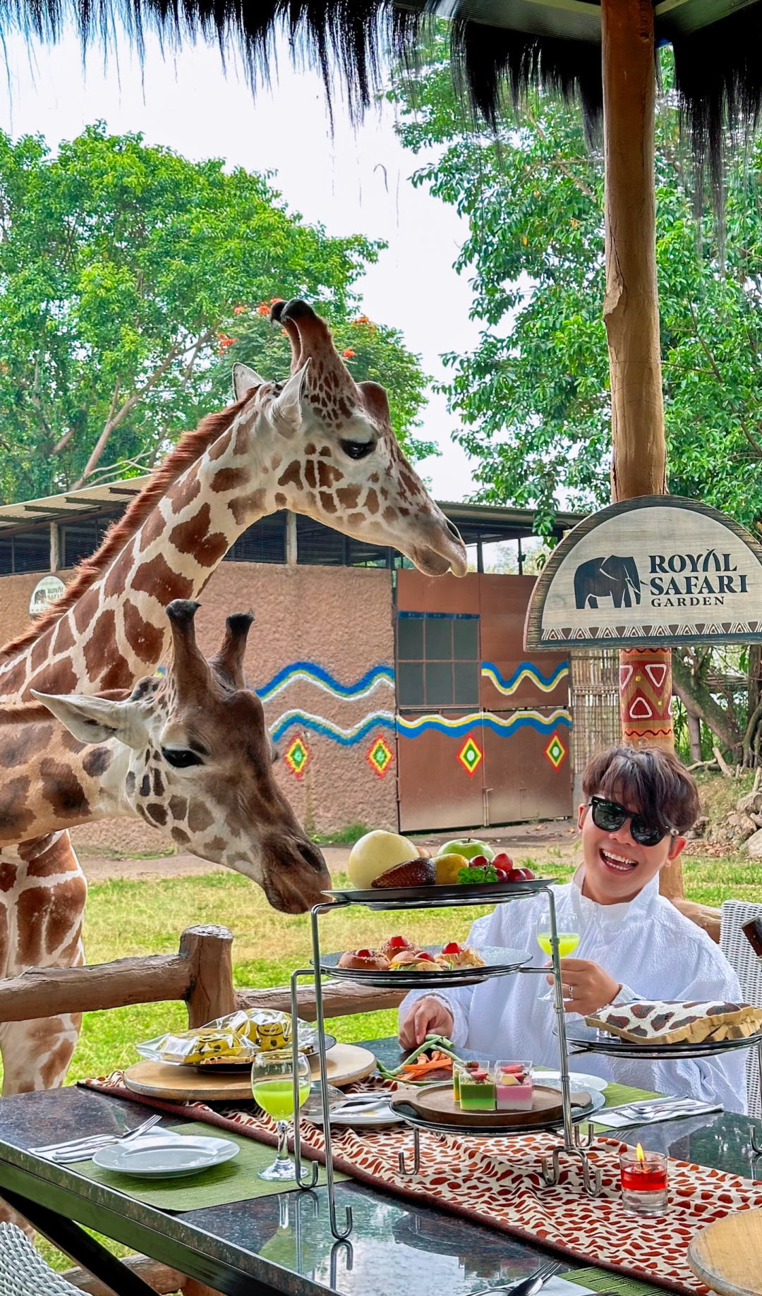 Jakarta-Dine With Giraffe in Jakarta, Indonesia, 👏🏻share a dreamy afternoon tea with giraffes