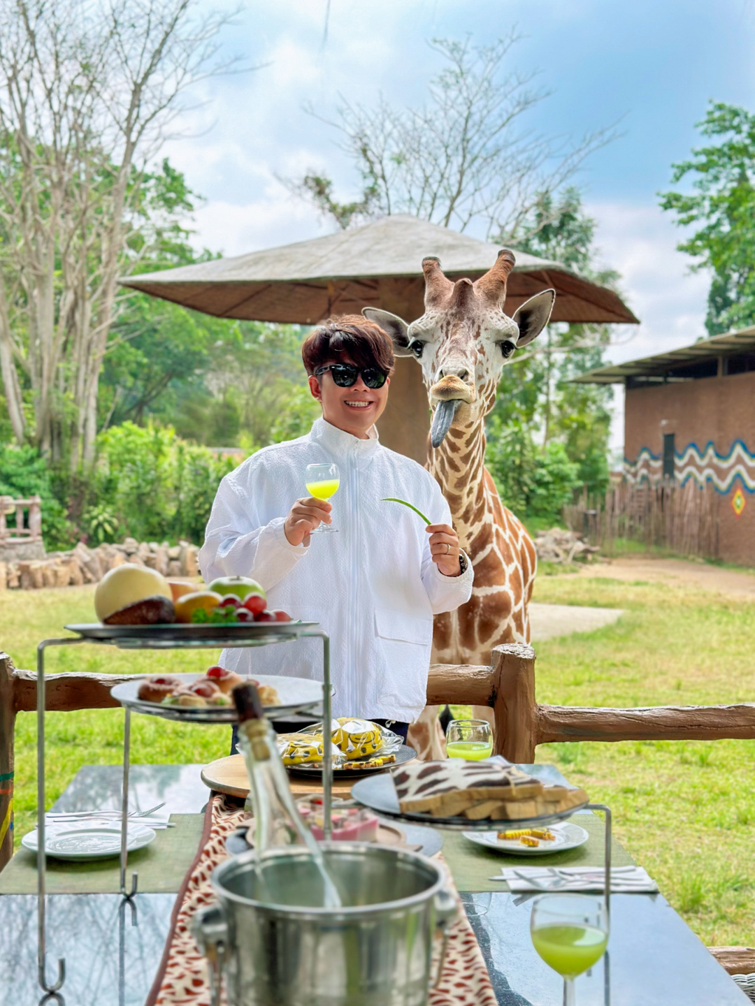 Jakarta-Dine With Giraffe in Jakarta, Indonesia, 👏🏻share a dreamy afternoon tea with giraffes