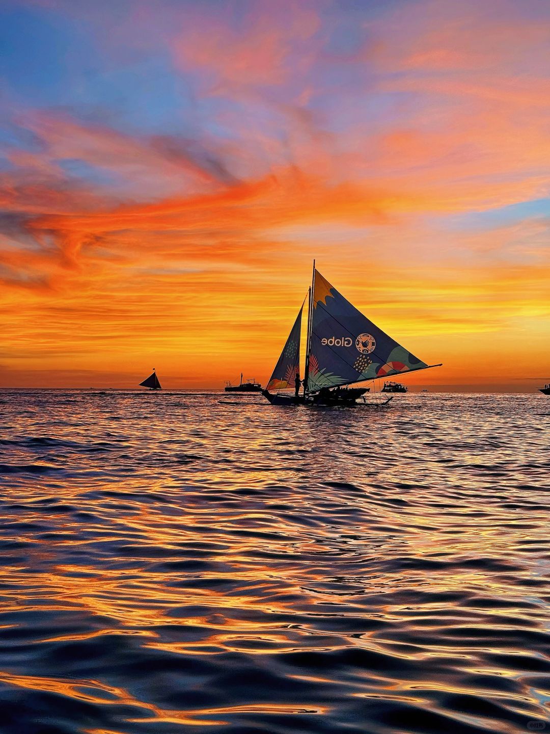 Boracay-Boracay S1 Beach, this kind of sunset by the sea, I am willing to watch it ten thousand times