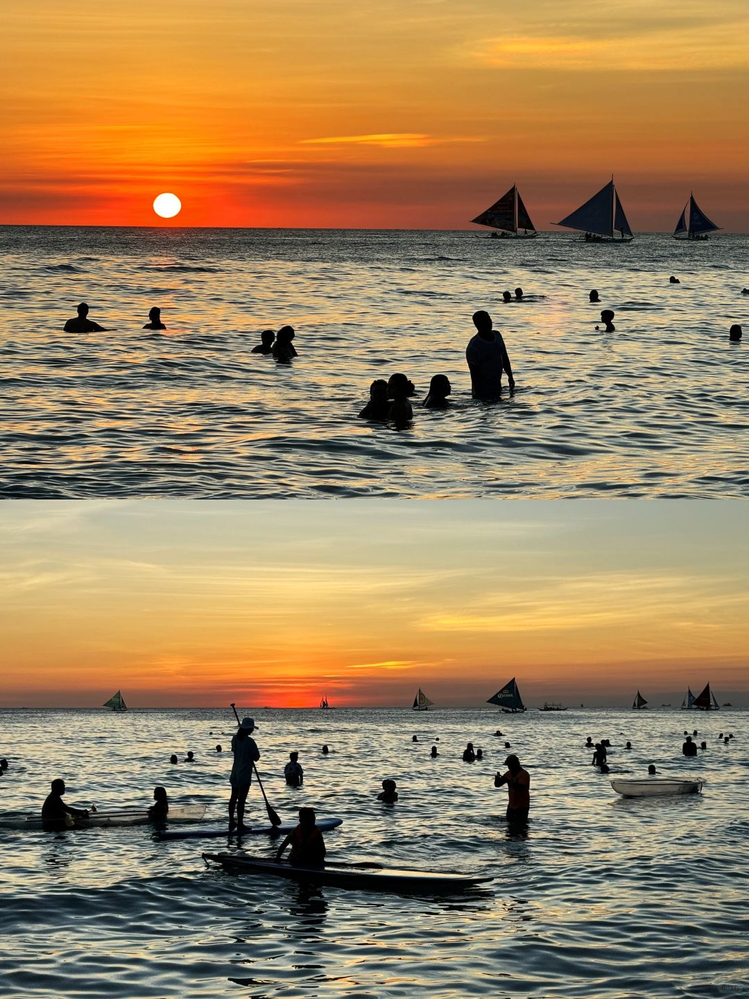 Boracay-Boracay S1 Beach, this kind of sunset by the sea, I am willing to watch it ten thousand times