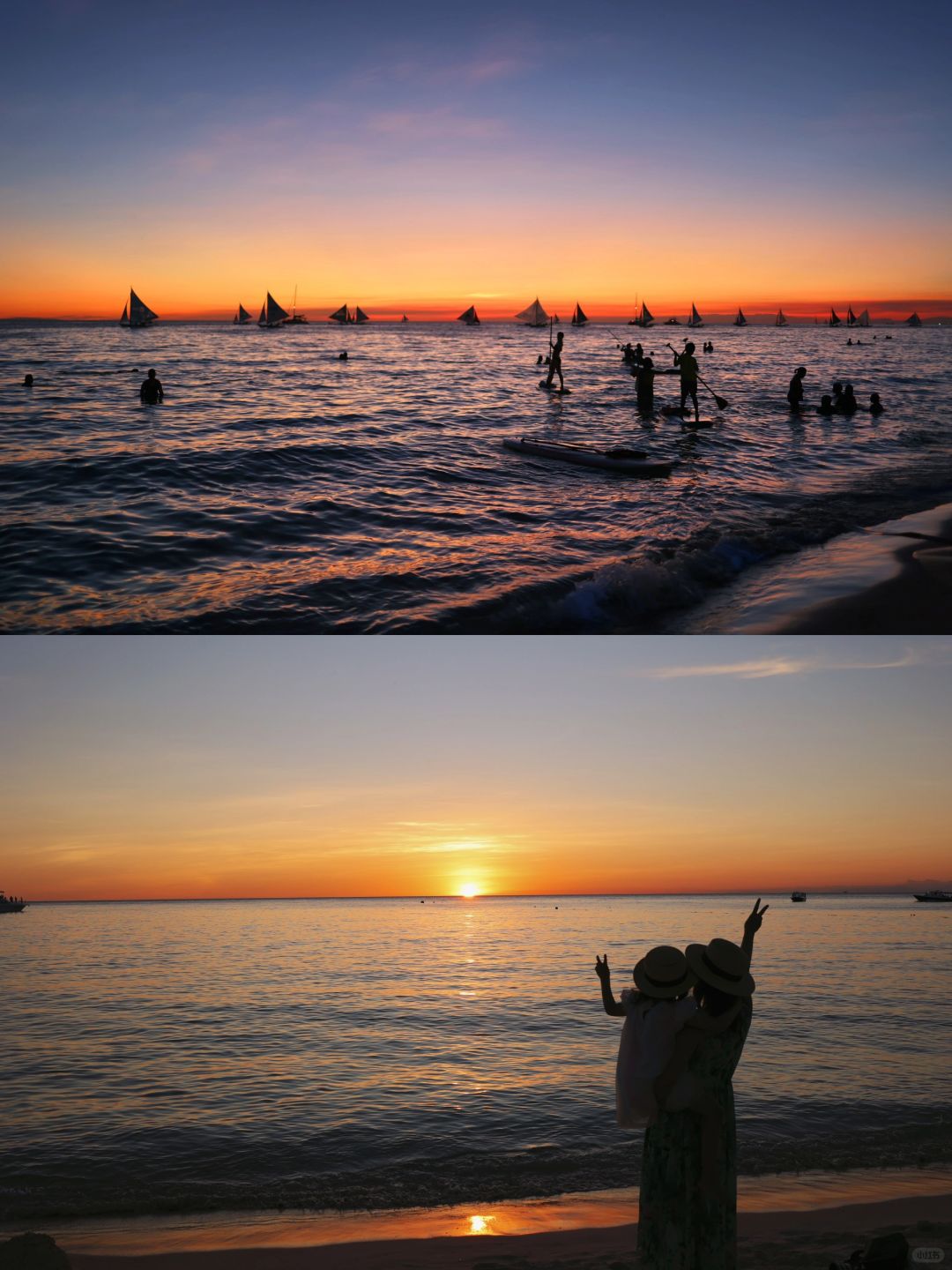 Boracay-Boracay S1 Beach, this kind of sunset by the sea, I am willing to watch it ten thousand times