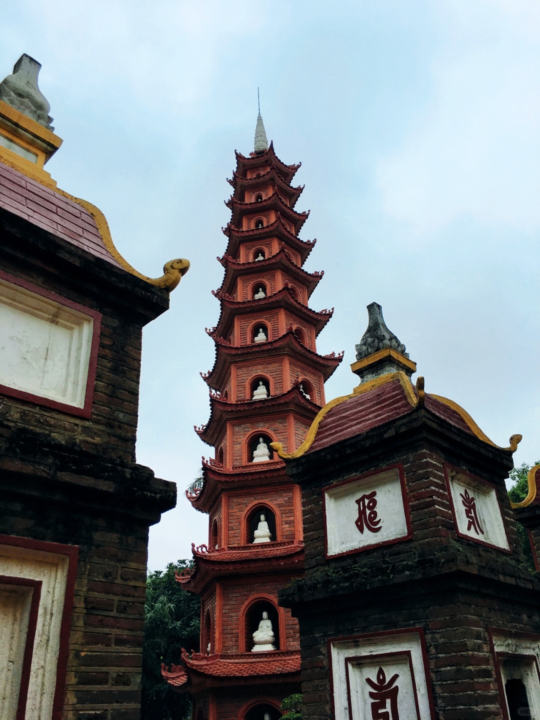 Hanoi-Tran Quoc Pagoda in Hanoi, Vietnam. Chinese characters are everywhere, as if we are in China?