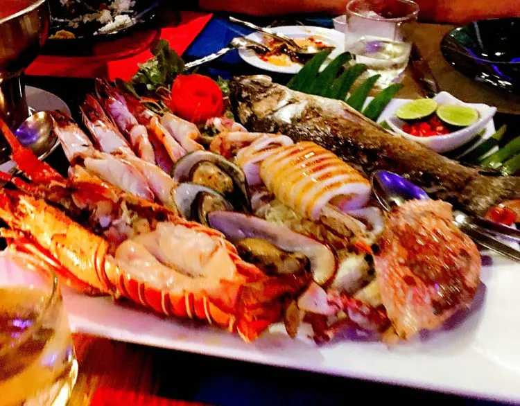 Krabi-Krabi Lae Lay Grill Restaurant sunset restaurant,🥘 taste a very large seafood platter