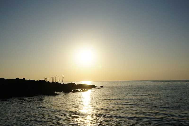 Busan/Jeju-Watching the sunset at the cactus community in Wolryeong-ri, Jeju Island, South Korea