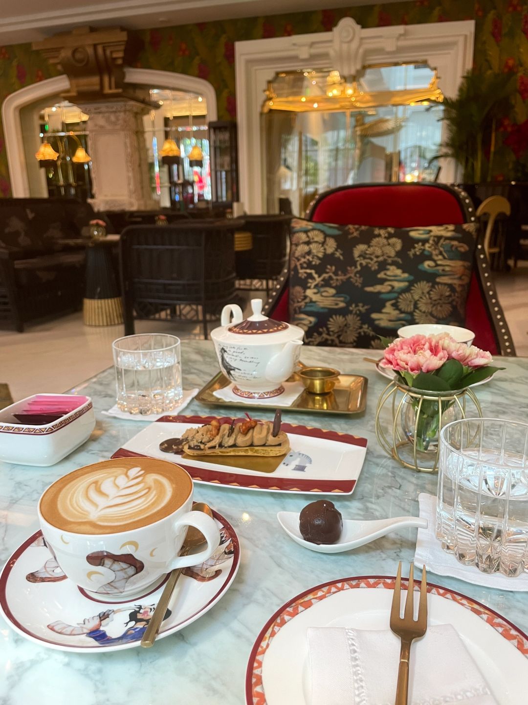 Hanoi-Capella Hotel and Restaurant in Hanoi, Vietnam, decorated in the style of a European opera house