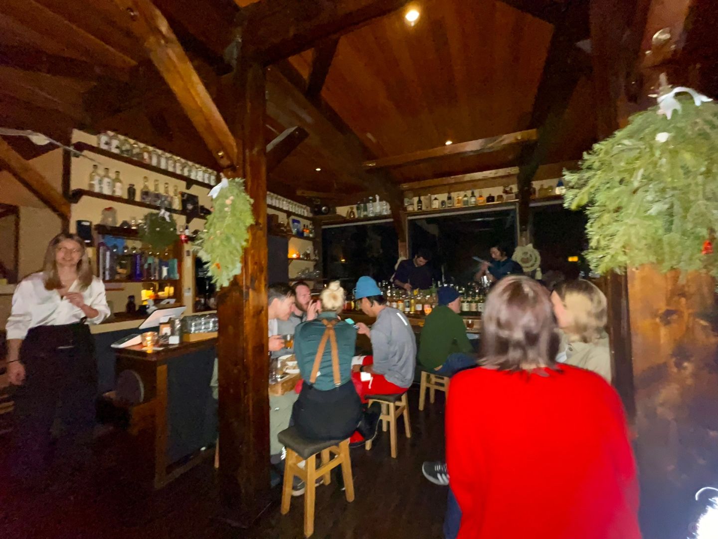 Sapporo/Hokkaido-NISEKO BAR in Niseko, Hokkaido, drinking in a dark cabin and watching the snow outside