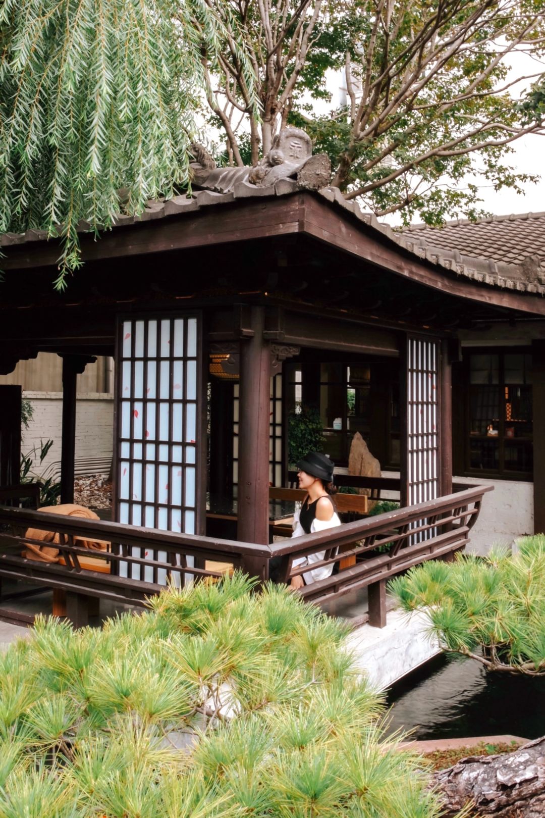 Taiwan-Taichung Takuya BBQ🍗, Japanese garden lake view architecture and decoration style