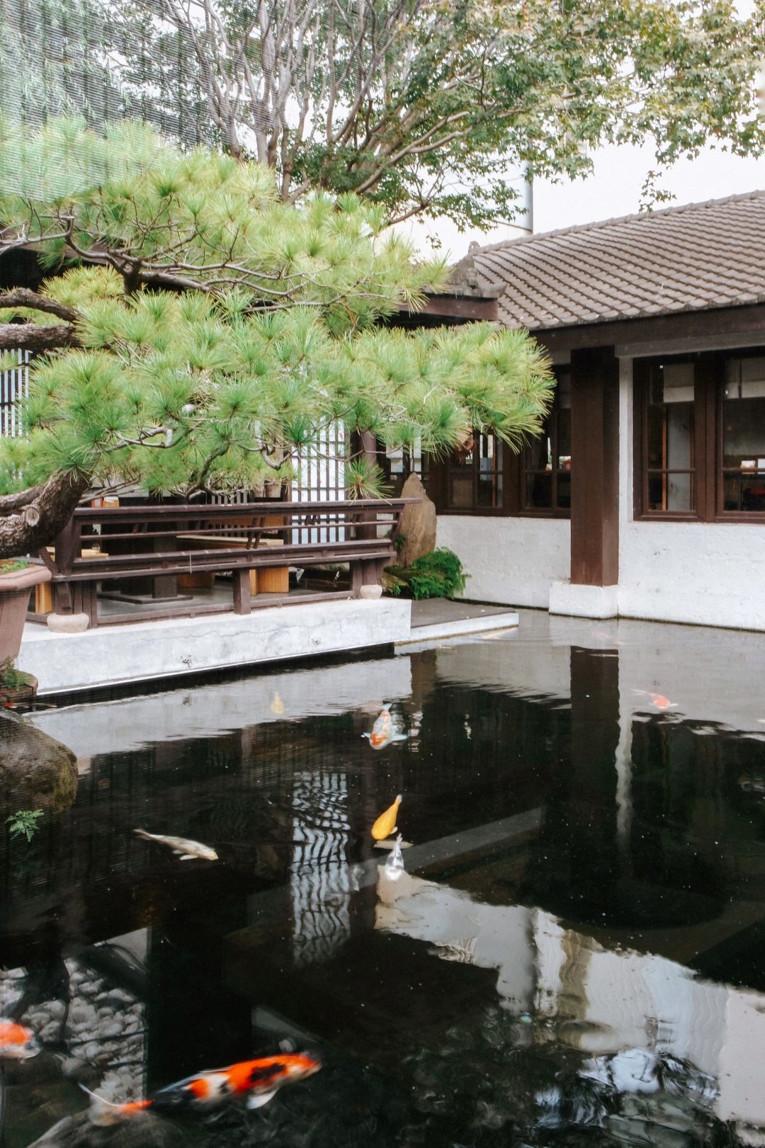 Taiwan-Taichung Takuya BBQ🍗, Japanese garden lake view architecture and decoration style